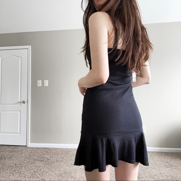 NastyGal Black Spaghetti Strap Dress - Picture 1 of 7